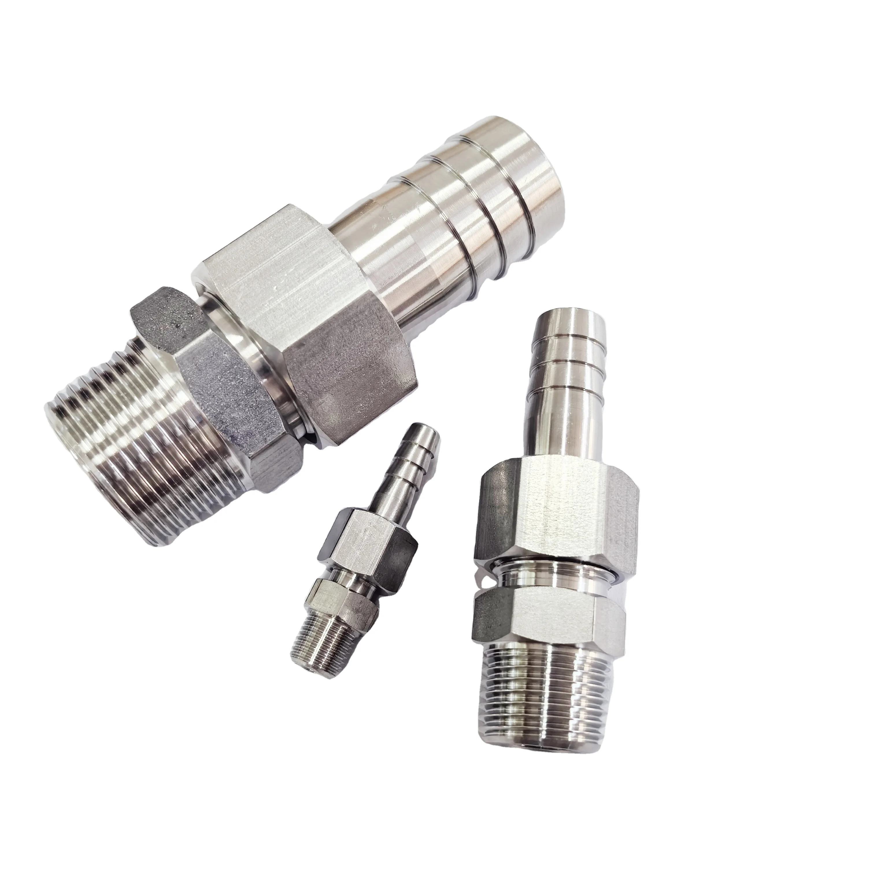 WAKAMATSU Stainless steel 304 SS316L Pagoda Joint Coupling Hex Connector Hose Barb Nozzle Fitting reducer Pipe Union