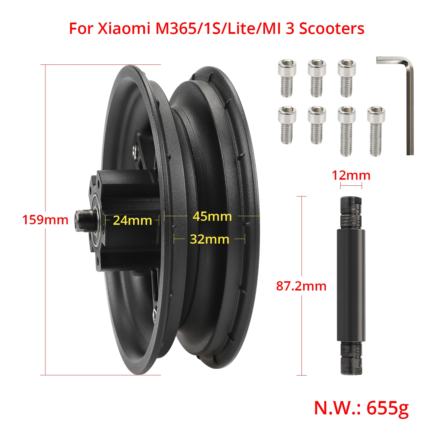 Раздельная Задняя Ступица для скутеров Xiaomi легко съемный обод MI M365/1S/Pro/Pro2/MI 3 откидные скутеры 2 шт.