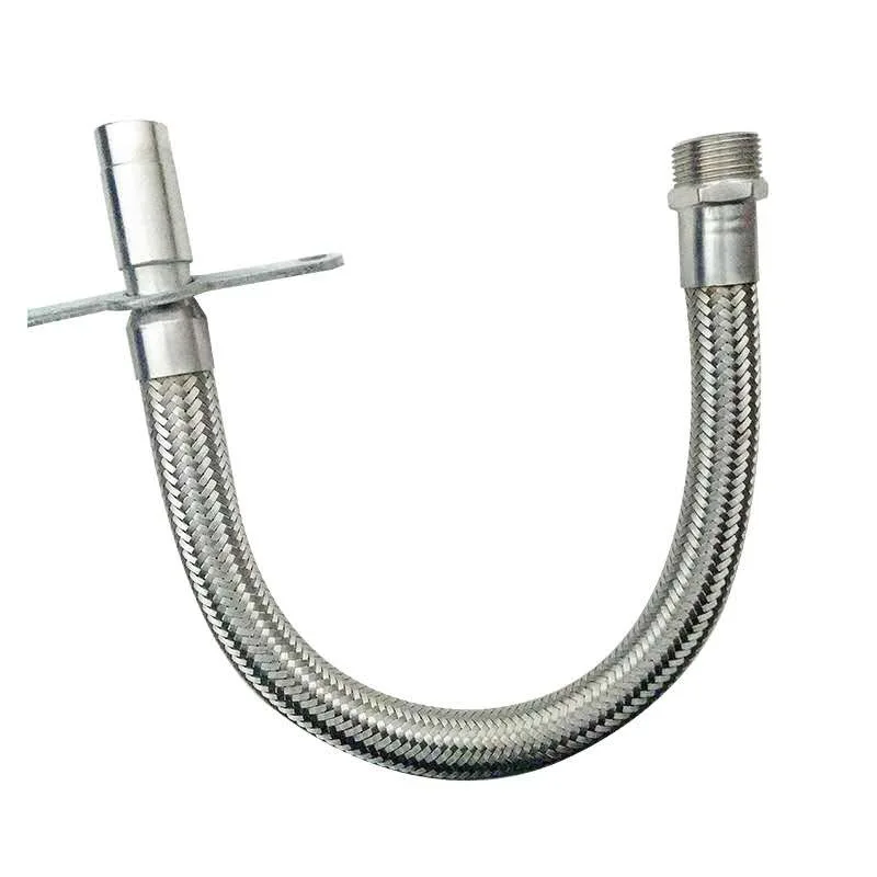 Corrosion resistant stainless steel internal thread corrugated hose steel wire braided flexible metal hose