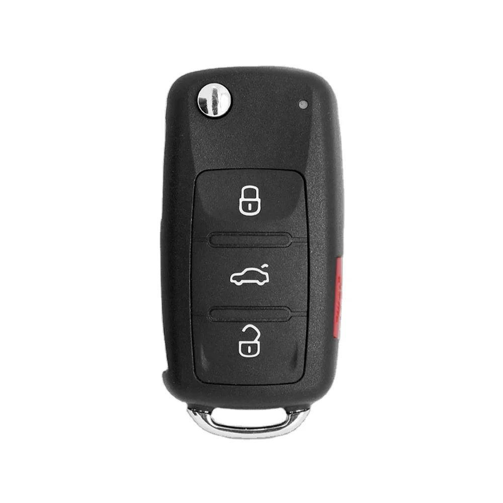 For VW 3+1 Buttons Remote Flip Key Shell Car Remote Key Shell