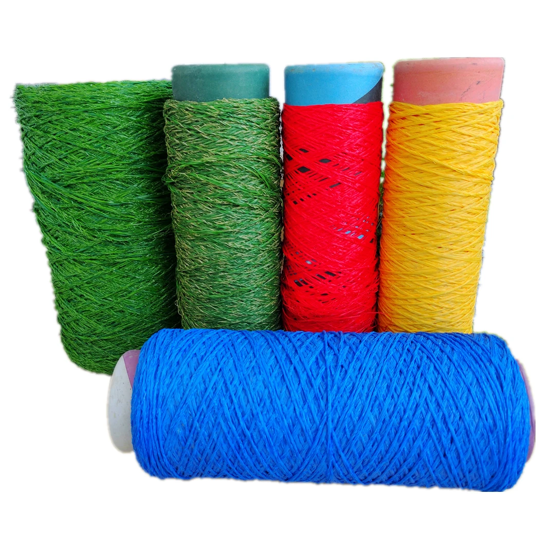 eco-friendly soft PE  PP Monofilament yarns artificial grass polyethylene  polypropylene threads grass fibers 7000dtex 9000dtex