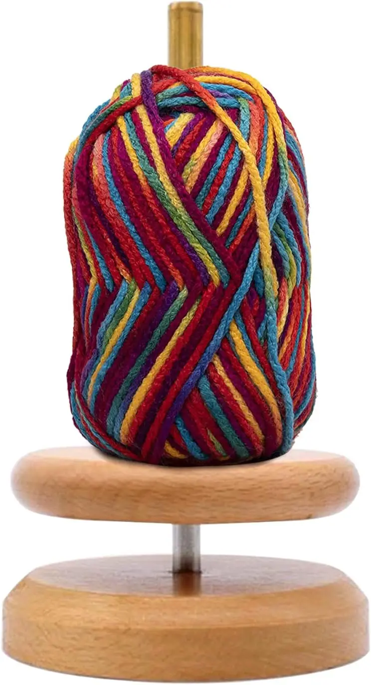 Portable Rotary Spinning Machine Hand Knitting Crochet Wooden Bobbin Holder Yarn Wool Ball Winder Blankets Ladders Racks Other