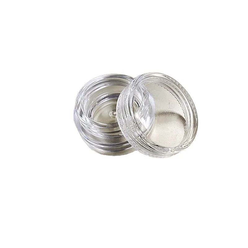 plastic cream jar /loose powder box /clear plastic cosmetics case with lid 2 ml