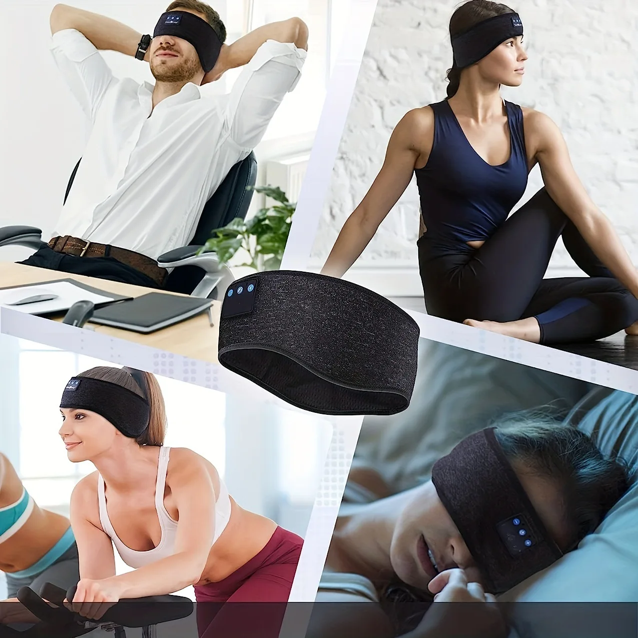 Bluetooth-повязка на голову для сна Спортивная Повязка беспроводная маска тренировки бокового спящего