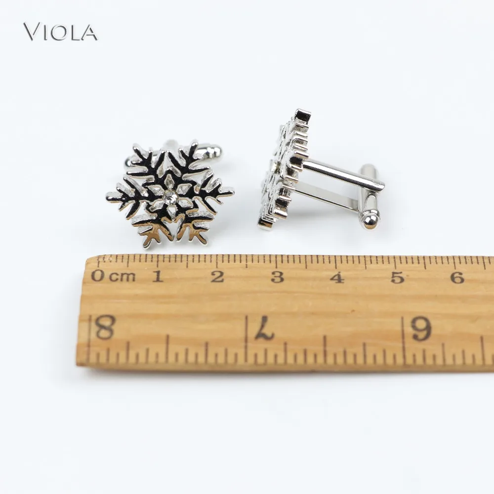 Christmas Cufflinks Fun Wine&cup Christmas Trees Snowflake Gentleman Cuff-link Men Sleeve Button Simple Design Accessory Gift