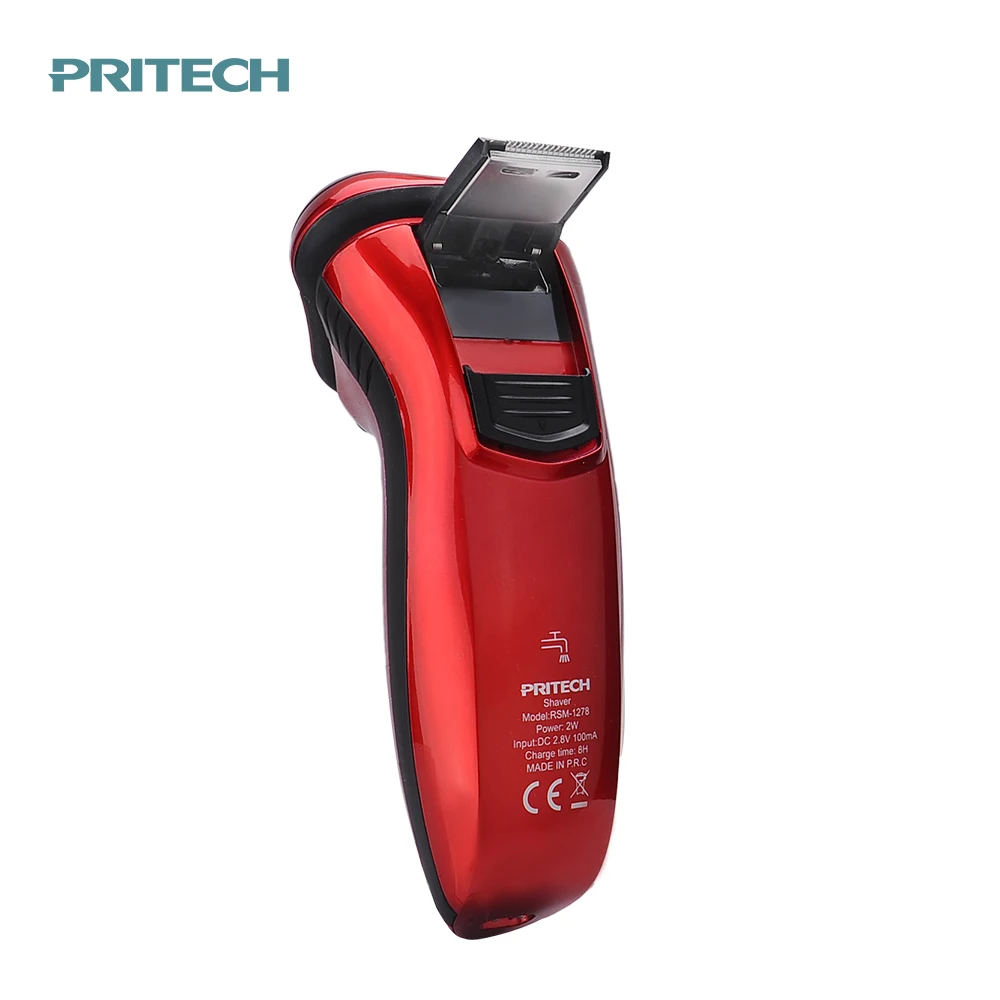 Электробритва PRITECH перезаряжаемая Мужская моющаяся с тройным лезвием из нержавеющей