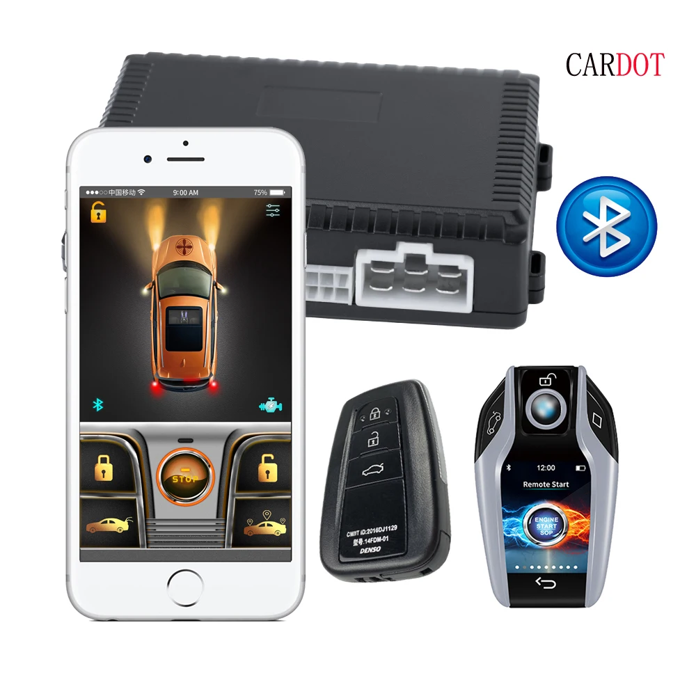 Новейшая бесключевая Система доступа kol Cardot, пульт дистанционного управления, запуск конфигурации с кнопкой пуска и остановки, Автомобильная сигнализация