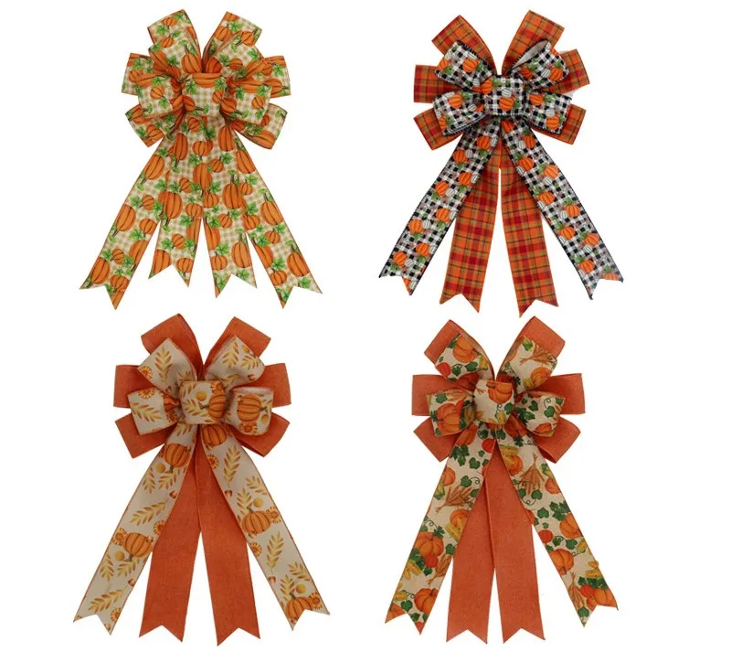 Christmas Thanksgiving Ribbon Fall harvest Themed series Ribbon Harvest Pumpkin Ornament ribbon