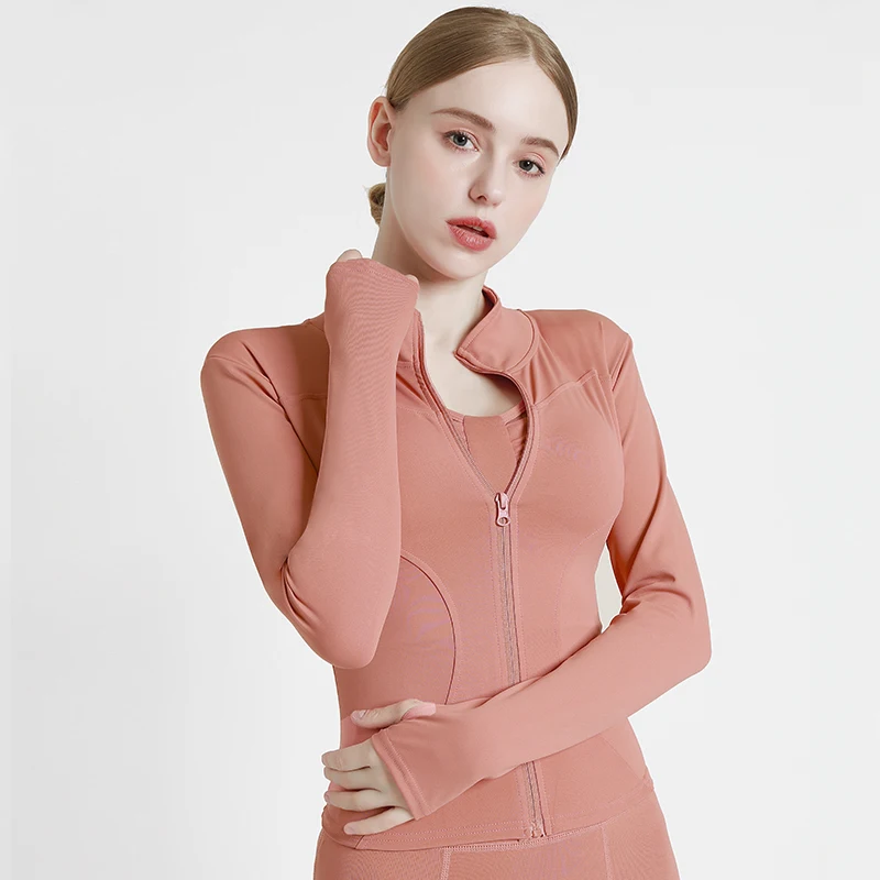 Customized Womens Yoga Top Autumn New Soft Fitness Clothes Sports Running Training Jacket For Women outdoor jacket