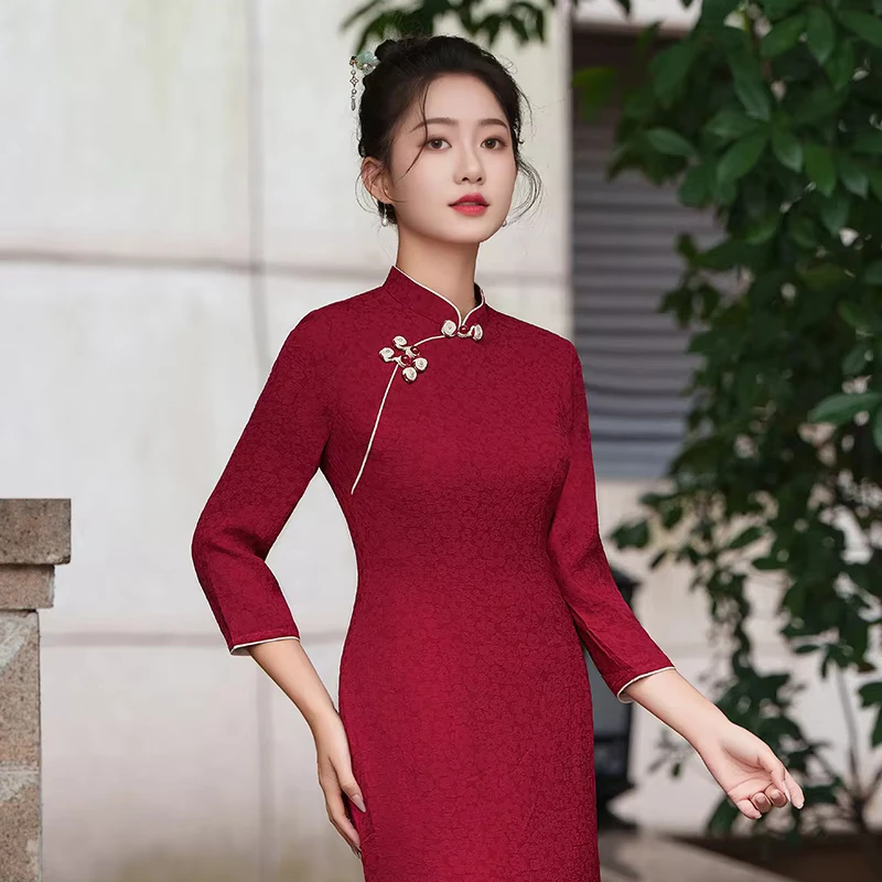 Chinese Factory Price cheongsam dress  chinese traditional cheongsam dress
