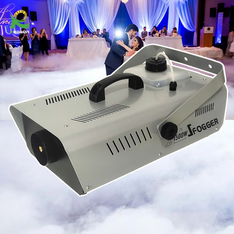 Redsun 1500W DMX Control Fog Machine with RGB LED and Warm White Light for Wedding DJ Disco Party Stage Events