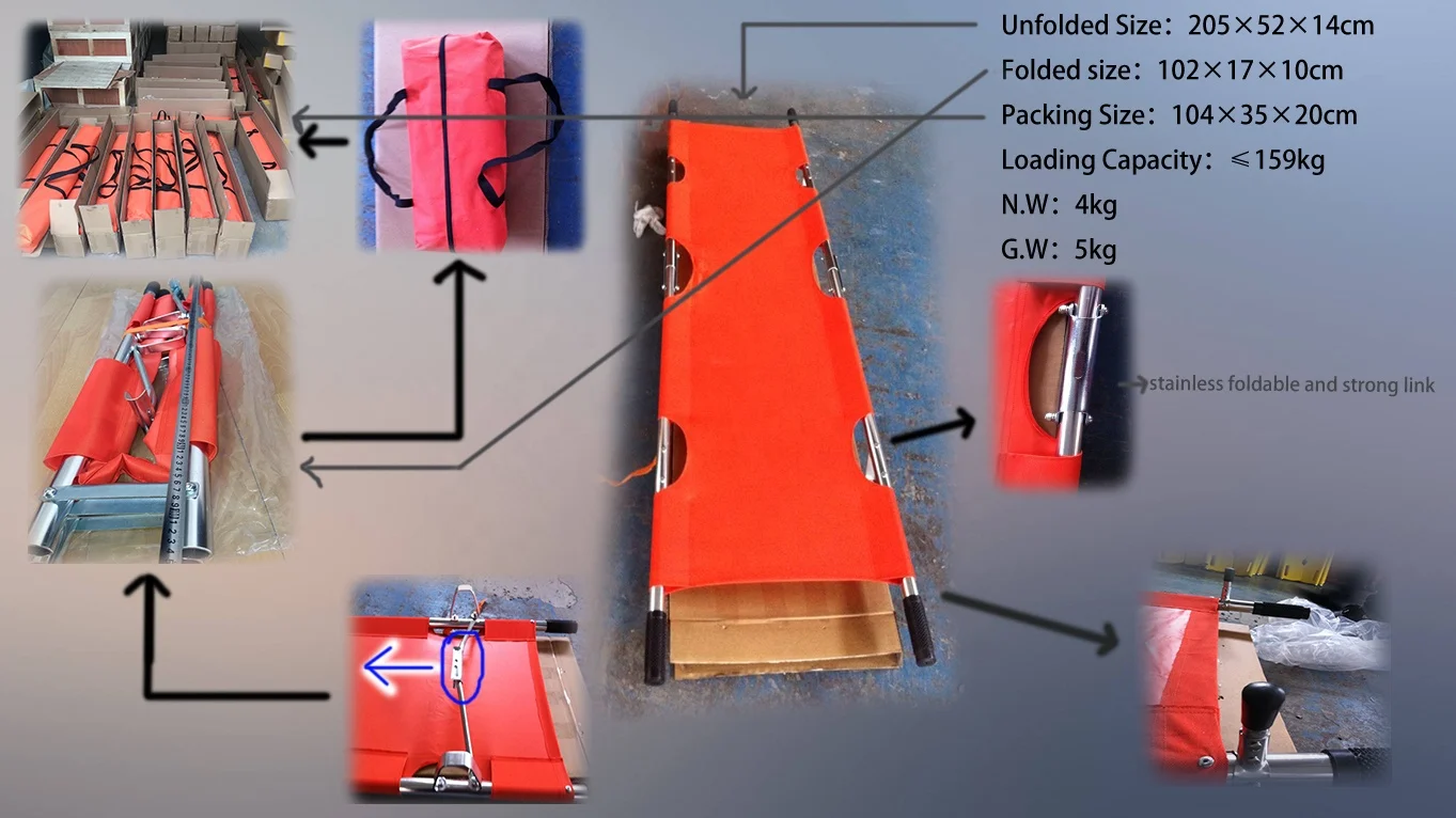 MT-F2 Patient transport folding stretcher price from China