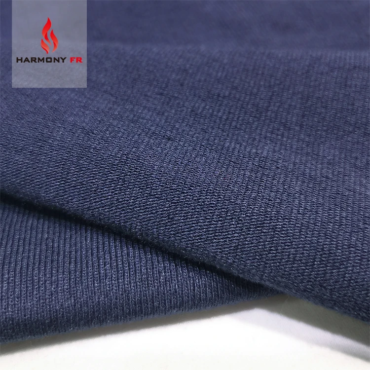 Manufacturer Custom 60% Modacrylic 40% Cotton Anti Fire Inherently FR Flame Retardant Knit Single Jersey Fabric For T-Shirt
