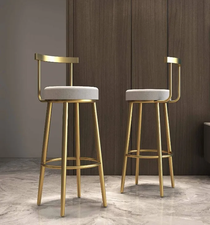 modern public furniture coffee lcharm high metal fram white mini bar stool chair