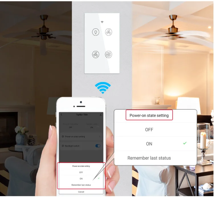 Умный выключатель потолочного вентилятора Moeshouse с Wi-Fi и радиочастотным управлением 2/3 позиций управления умным жизнью дистанционное управление через приложение работает Alexa