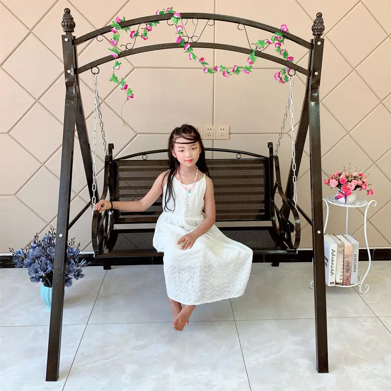 Flower decoration swing chair comfortable hotel room chair
