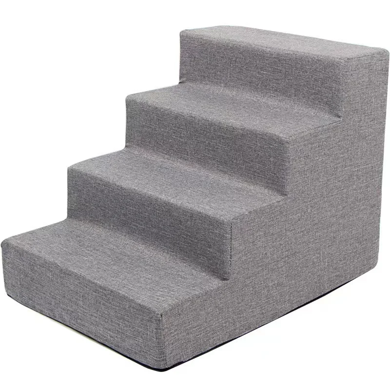 Best Pet Supplies Pet Steps and Stairs with Certificate Foam for Dogs and Cats Non-Slip 3 Steps Pet Stairs