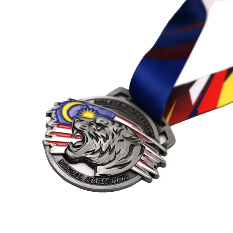 High Quality Custom logo Zinc Alloy Souvenir custom color Medal Sport Marathon medal