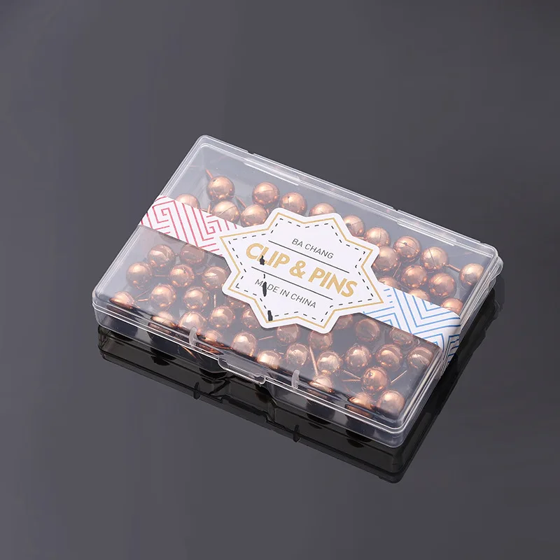 Factory Direct Sale Rose Gold Plated Earth Nail Gold Push Pins Thumb Tacks INS Wind Photo Wall Press Nail