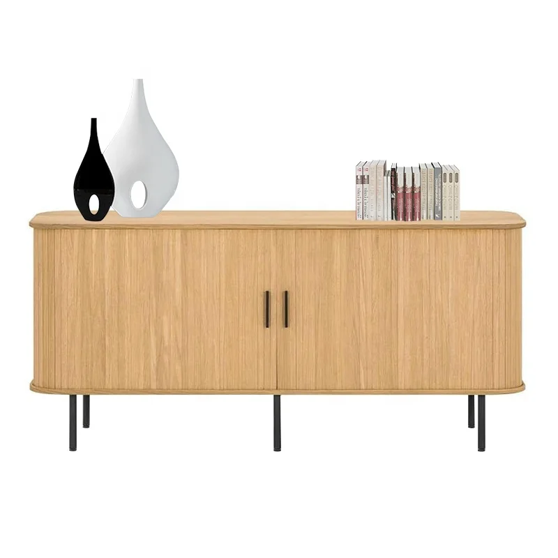 Modern furniture round filleted corner vintage furniture living room sideboard accent cabinet for Living room