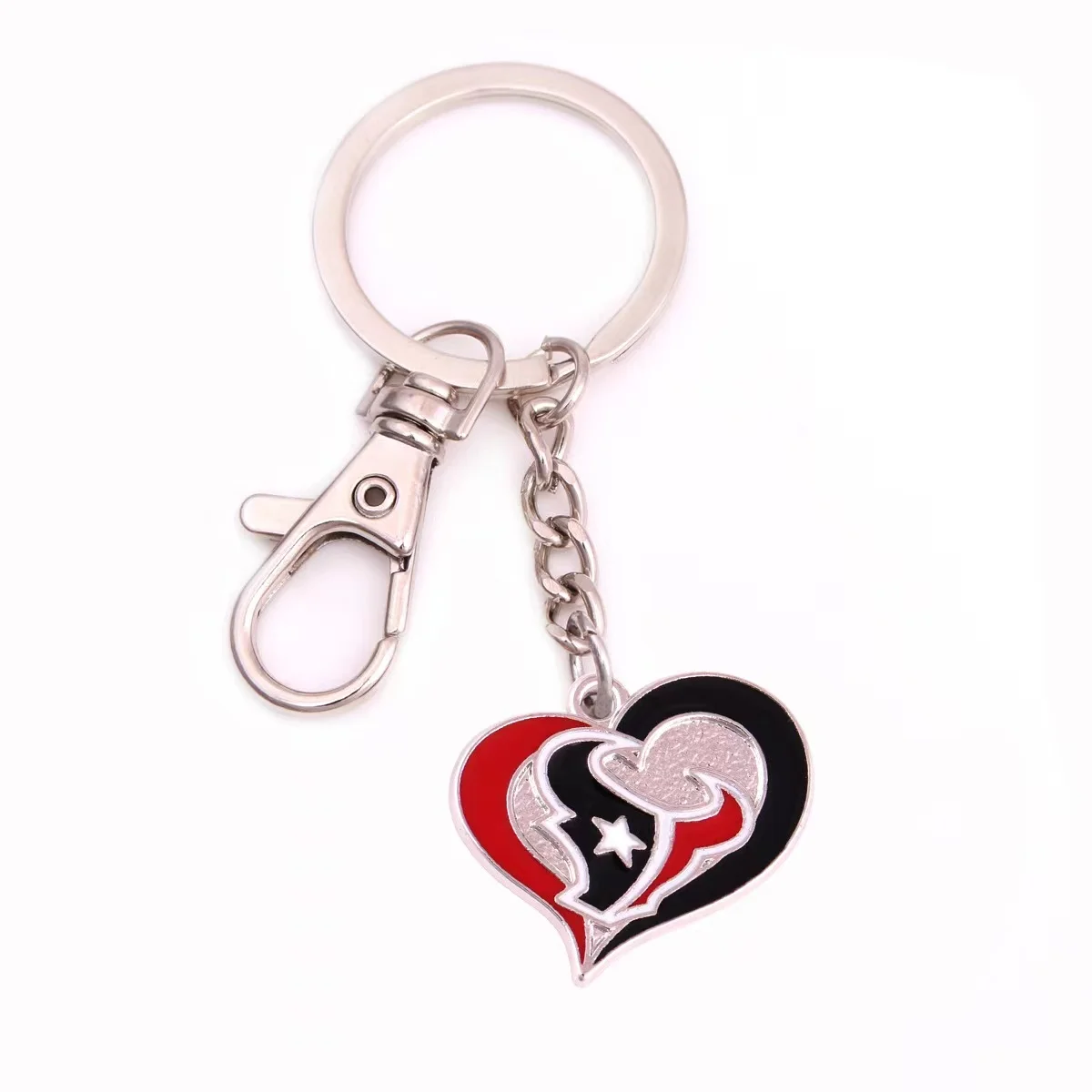 Hot Sale 2023 Fashion NFL 32 Teams Football Keychain Heart Sports Series Pendant Key Chain