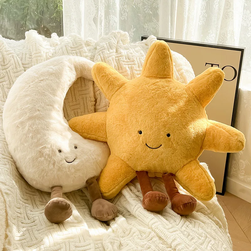 Ins style heart-shaped tatami cushion, living room decoration pillow, moon and sun pillow