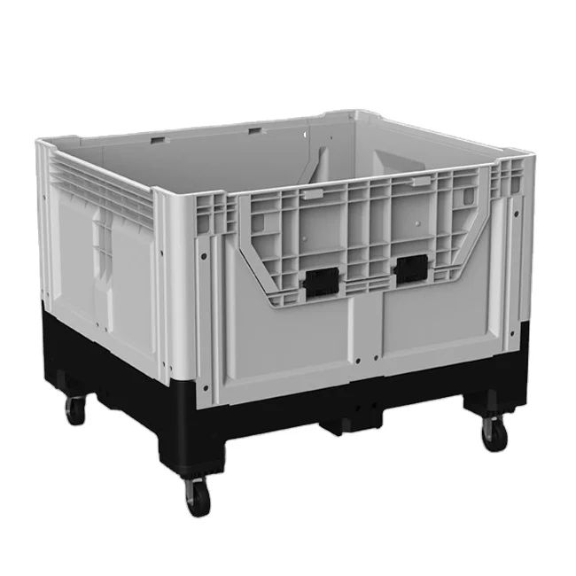 
Heavy duty hdpe folding plastic pallet box container  (1600233281649)