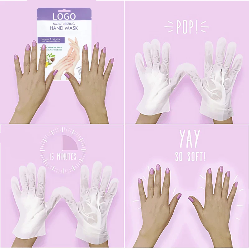 Korea Hand Mask Silicone-Free Moisturizing Whitening and Organic Herbal Tea Tree Oil Hand Mask Gloves