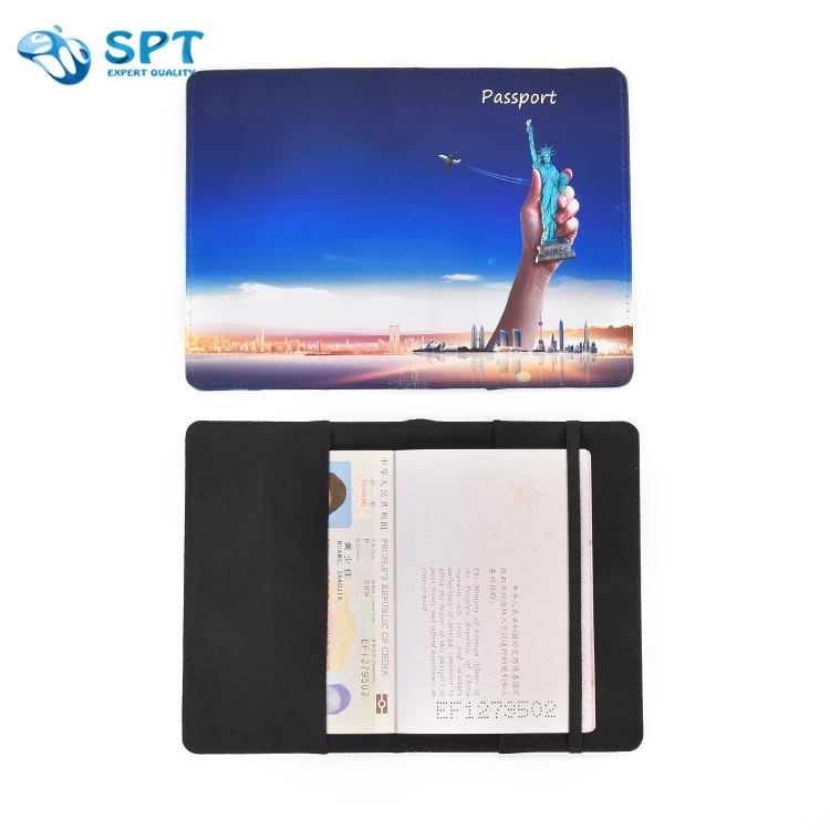 Personalized Sublimation Leather Passport Cover Card Holder Wallet Passport And Travel Document Holder blank