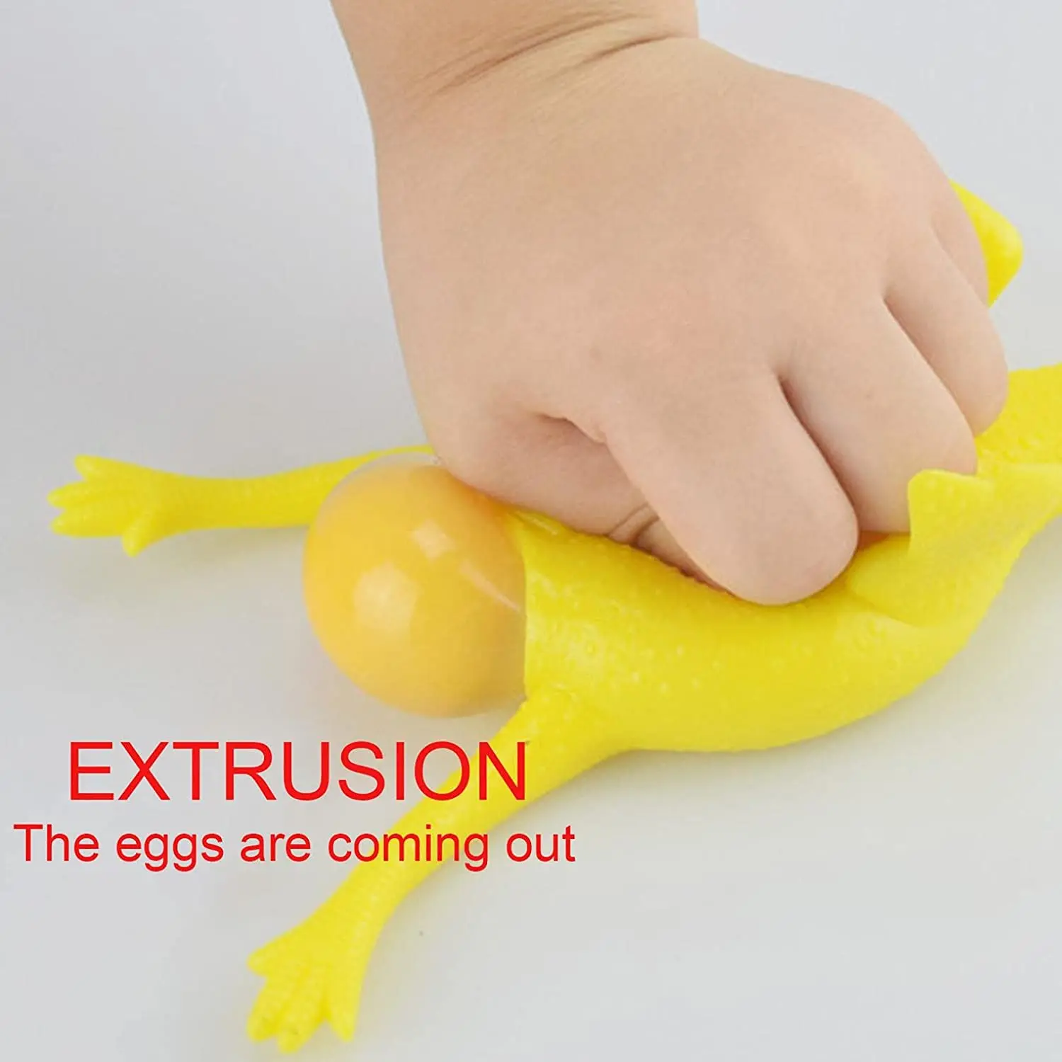 Stress Toys Relief Vent Tricky Toys Creative Squeeze Chicken Laying Egg Key Chain Funny Decompression Chicken Squeeze Toy