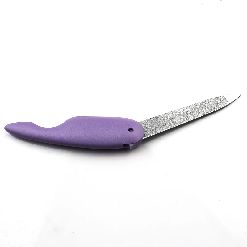 Nail File Metalic Stainless Steel Fold Purple Lixa De Unha Cuticle Lime Ongle A Professionel Tool Lima Unghie Files