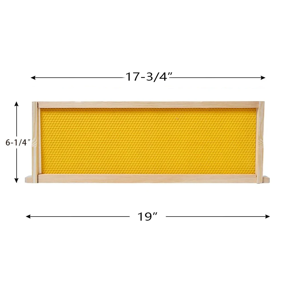 Bee Frame With Bee Wax Foundation Sheet Super Wood Bee Hive Frame for Beekeeping