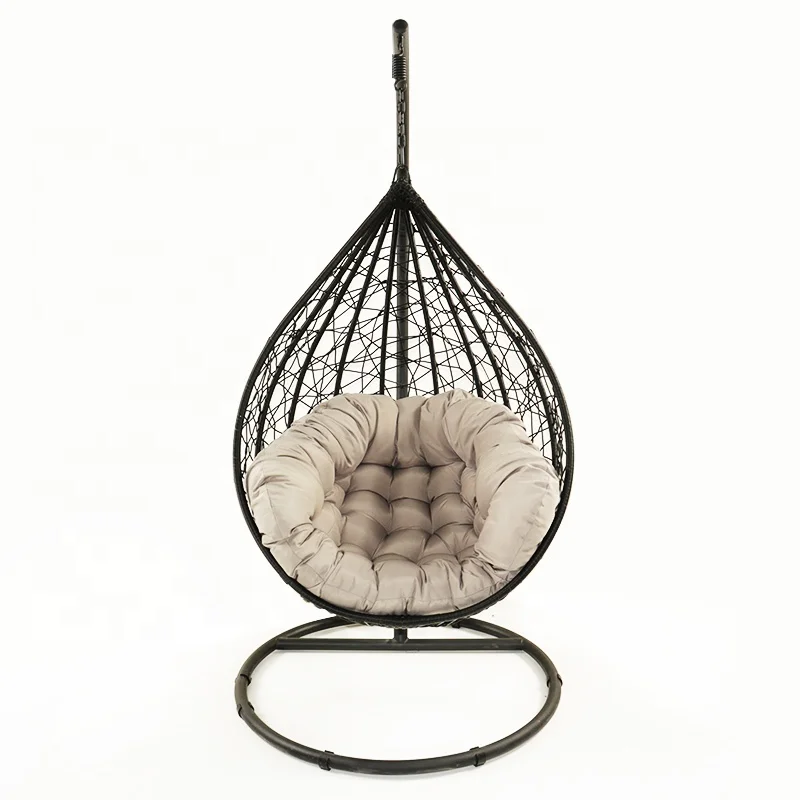 Waterproof Cushion Steel Frame Egg Shape Hammocks Basket Hanging Bird Nest Chair
