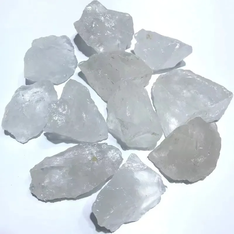 Wholesale Natural Rough Stone Reiki Raw Rock White Clear Quartz Crystal Mineral Healing Stones For Aquarium Decor GS003