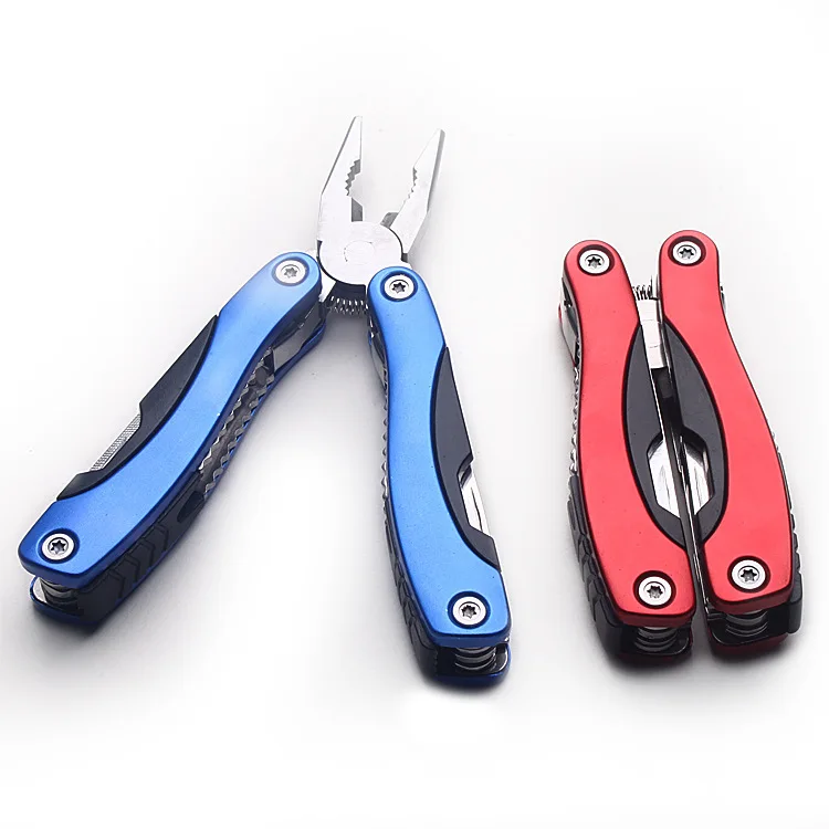 AL02 Outdoor mini portable flat nose plier multi function combination tools folding pliers with camping knife bench work tools
