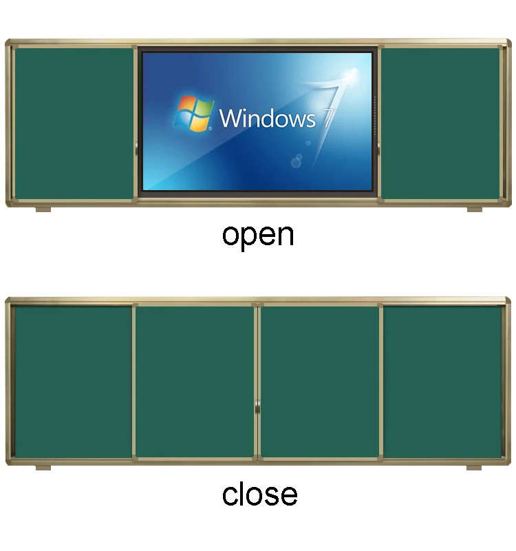 Factory direct sale interactive digital white boards push pull blackboard sliding chalkboard for classrooms
