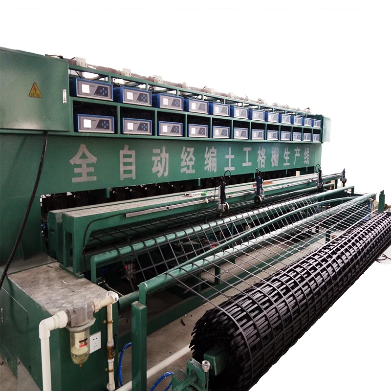 24 Heads Automatic Geogrid Welding Machine Steel Plastic Composite Geogrid producttion used for road construction