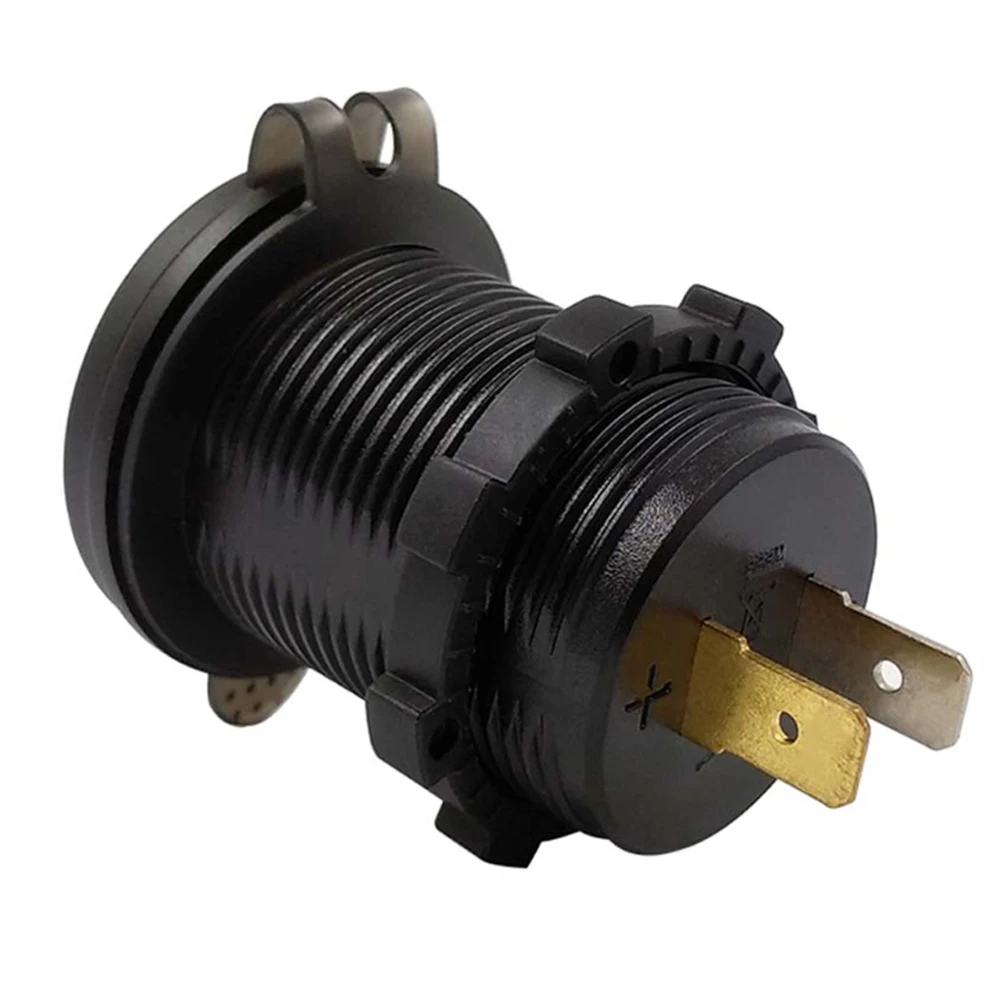 12v power socket motorcycle with switch and QC3.0 port + voltmeter