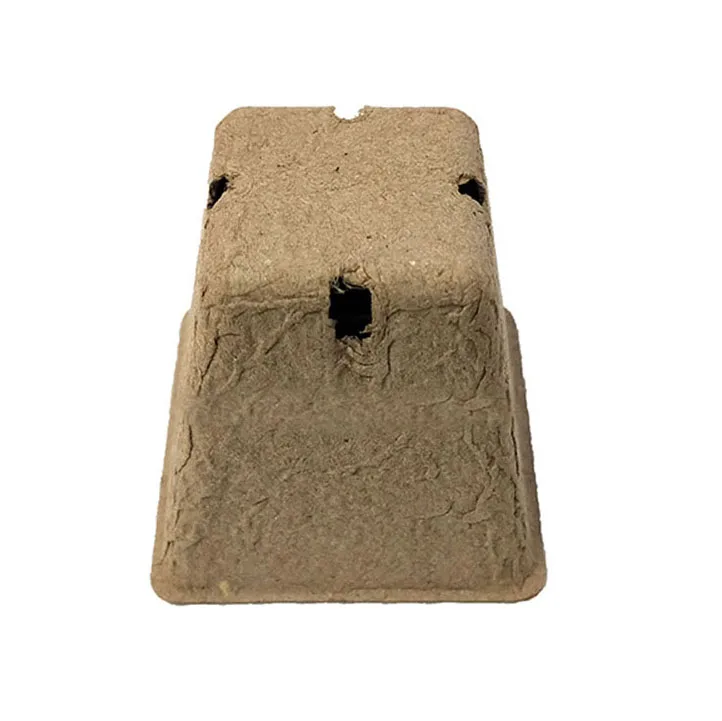 6 cm Square wholesale 100% Organic eco friendly Biodegradable Flower Seed Starter Peat Pots for seedlings