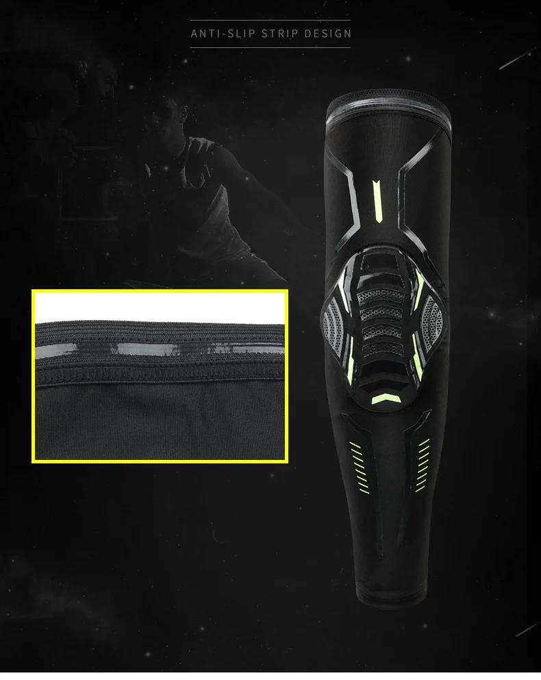 Custom Logo Protective Athletic Basketball Cycling Fitness Ski Guard Sports Compression Arm Cover Sleeve Elbow Sleeve