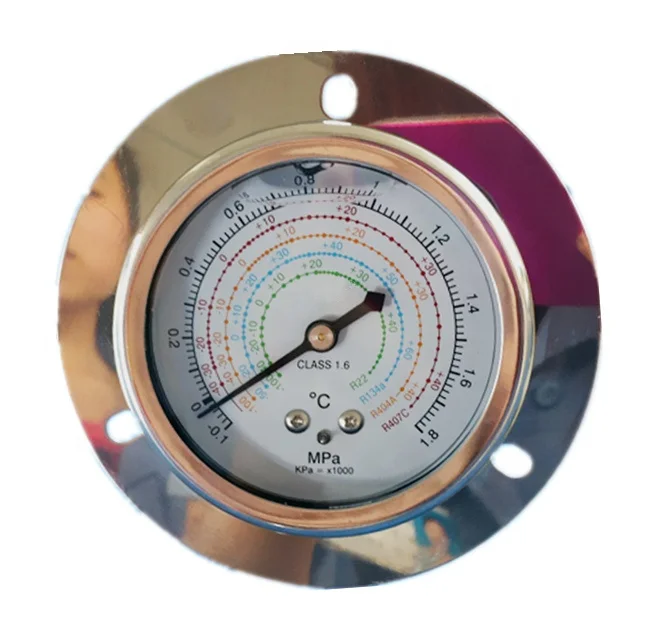 All Stainless Steel Refrigeration Pressure Gauges for freon refrigeration