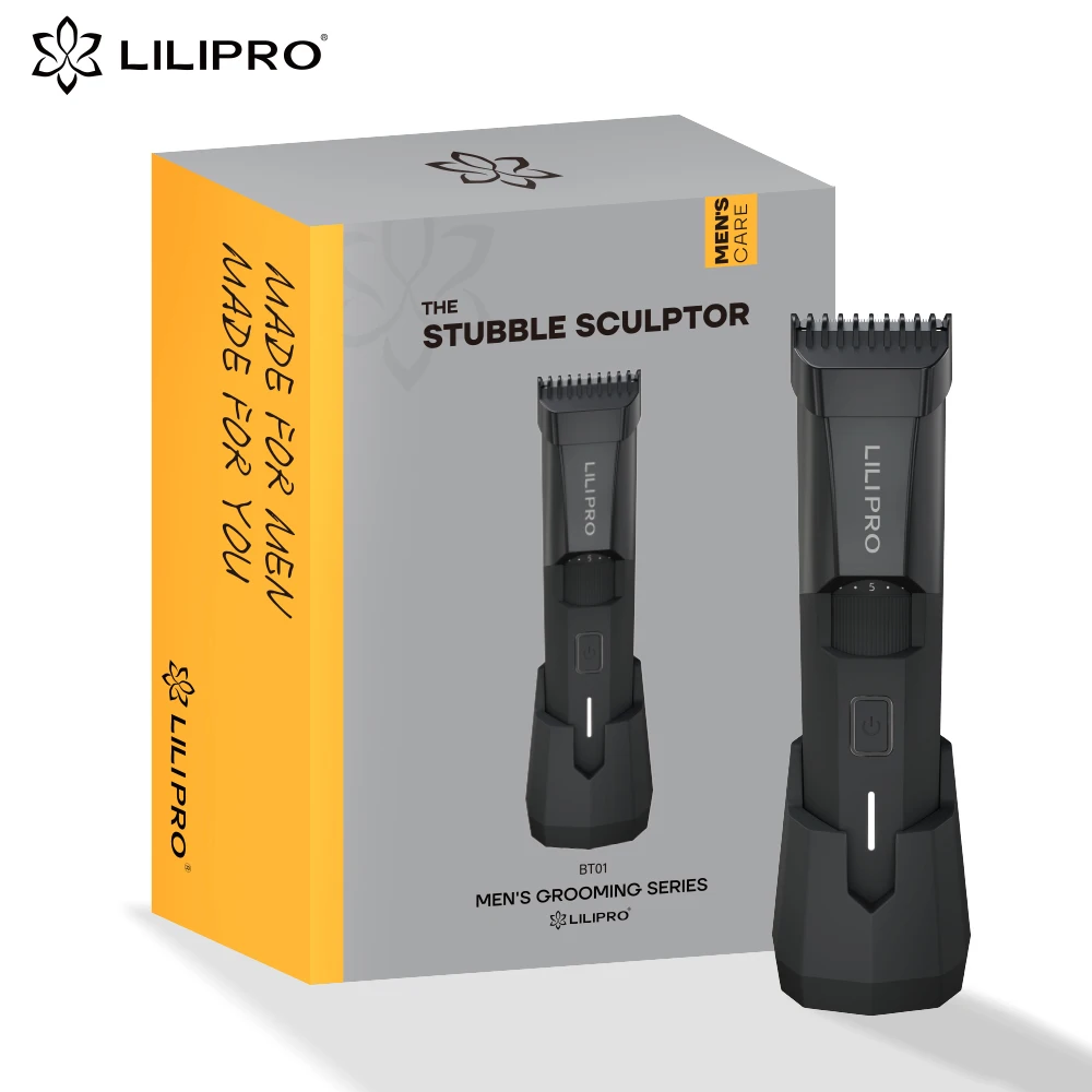 LiLiPRO BT01 Beard&Mustache Trimmer 20 Length Adjustable Blade Wheel for Facial Hair Trimming Cordless Waterproof  Clippers