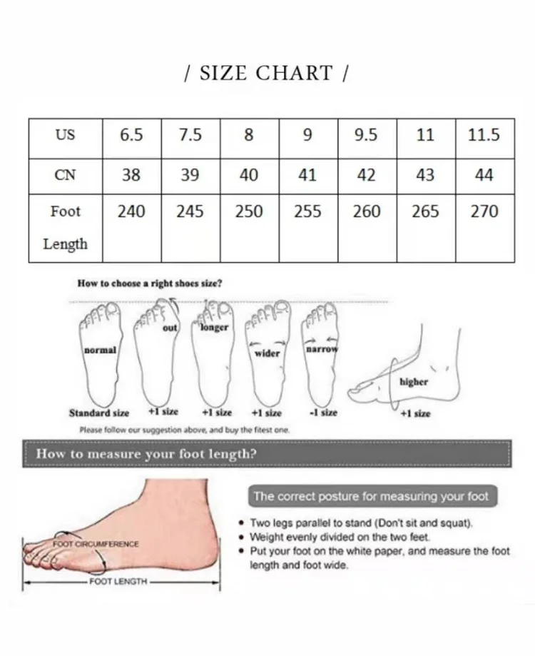 MEN SHOES SIZE CHART 1
