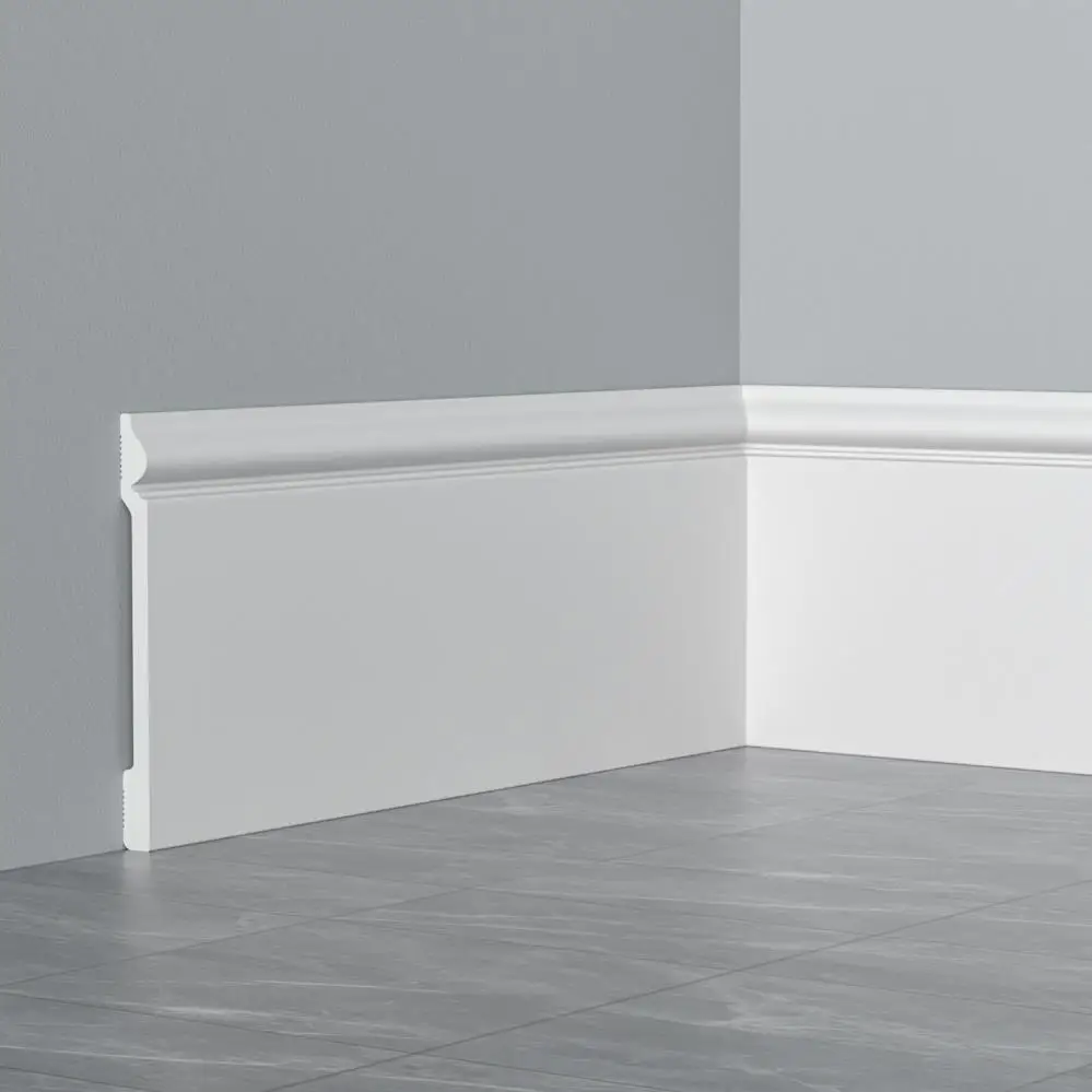 AMER Eco-Friendly Skirting Board with LED Light Wooden Skirting Board PVC Profile