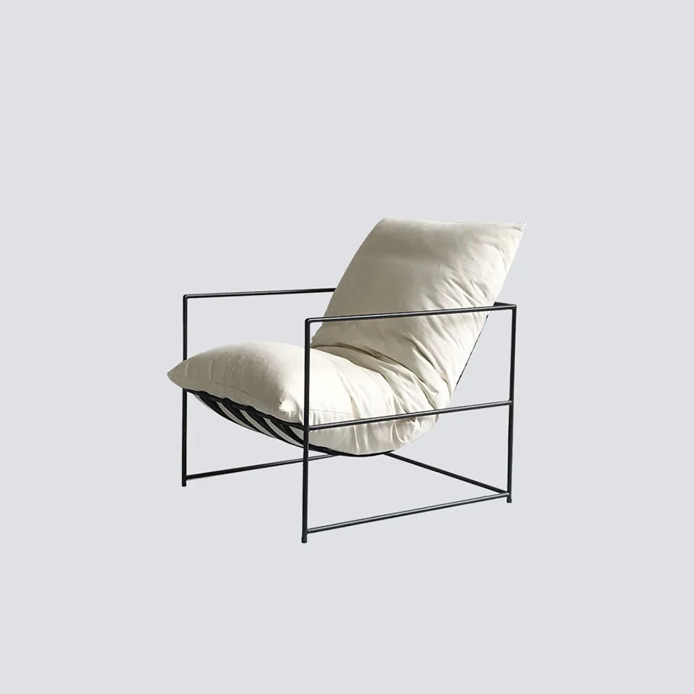 NS FURNITURE living-room occasional chair modern design metal frame iron art legs sofa set club chair fabric living-room chair
