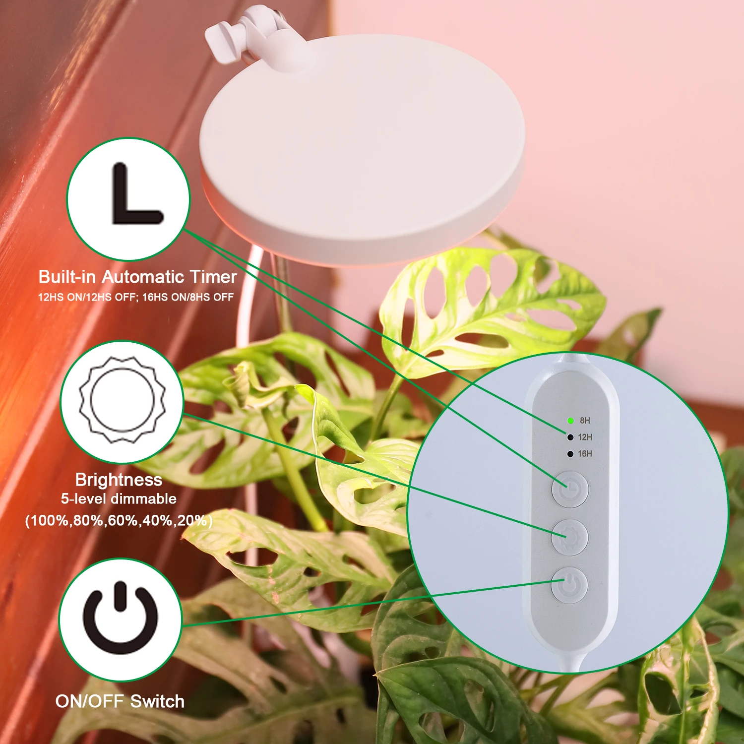 LED planter mate white indoor plant grow light intelligent home grower lamp Mini Smart Plant Pot Indoor