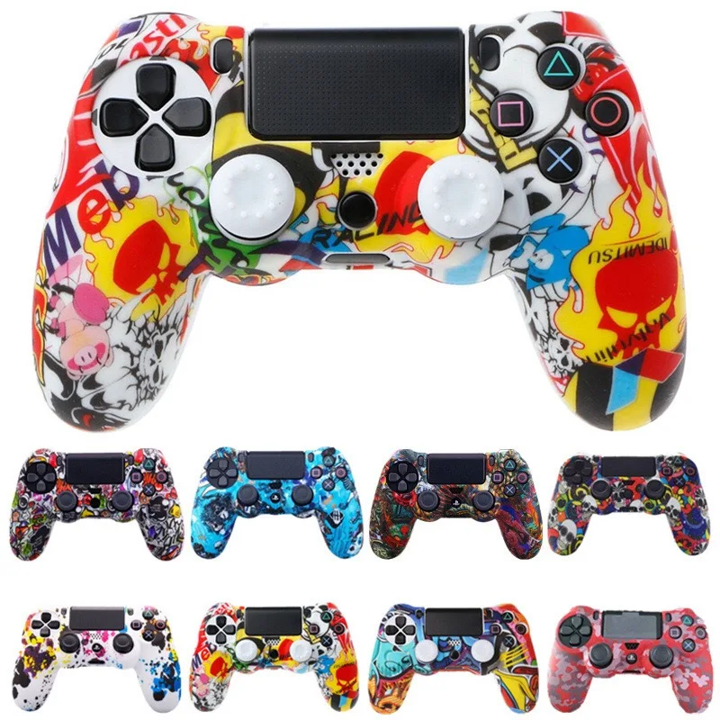 Soft Silicone Gel Rubber Case Cover For SONY Playstation 4 PS4 Controller Skin Protection Case For PS4 Pro Gamepad Controller