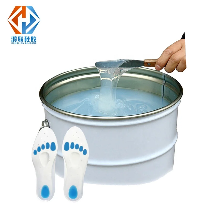 addition curing liquid silicone rubber make  flexible shoe insole transparent silicone for foot care products making