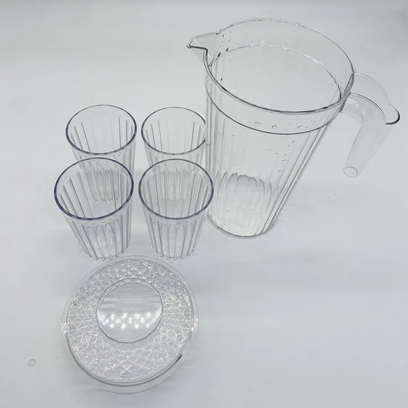 Wholesale Southwestern Design PC Plastic Water Jug with Lid Solid Pattern for Packing and Rice Dishes Moq 1 Pcs