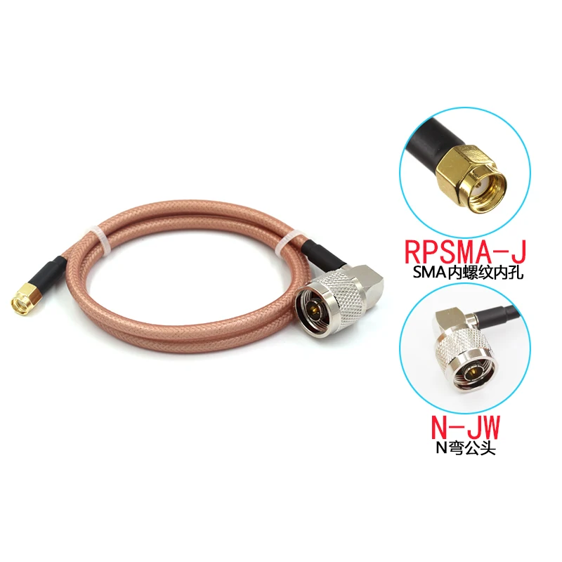 RF Cable Connector RG142 Coaxial Cable L16 N female 4hole flange To SMA Male Connector SMA To N Right Angle Crimp RG142